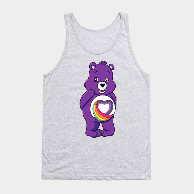 Rainbow Heart Care Bear Tank Top by Boyanton Designs